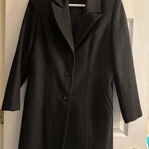 Elegant Dark Blue Women's Coat